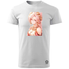 Magnolion Rózsaszín anime lány v4 férfi póló - 19 szín, S-3XL