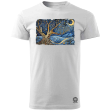 Magnolion Séta vörös hold alatt v1 férfi póló - 19 szín, S-3XL férfi póló