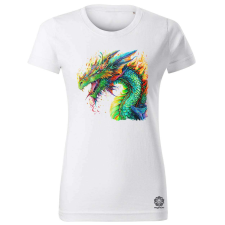 Magnolion Színes sárkány rajz v1 női póló - 19 szín, XS-2XL női póló