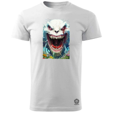 Magnolion Szürreál fehér szörny férfi póló - 19 szín, S-3XL