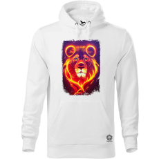 Magnolion Tűzből készült oroszlán férfi pulóver - 19 szín, S-5XL