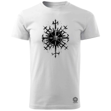 Magnolion Vegvísir rúna v2 férfi póló - 19 szín, S-3XL férfi póló