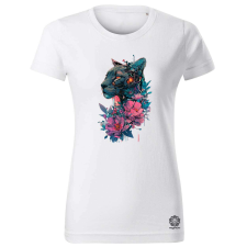 Magnolion Virágba borult párduc v1 női póló - 19 szín, XS-2XL női póló