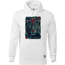 Magnolion Virágba borult párduc v2 férfi pulóver - 19 szín, S-5XL férfi pulóver, kardigán