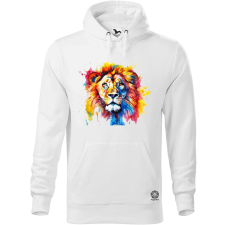 Magnolion Vízfesték oroszlán v1 férfi pulóver - 19 szín, S-5XL férfi pulóver, kardigán