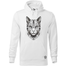 Magnolion Vonalrajz cyberpunk macska v2 férfi pulóver - 19 szín, S-5XL