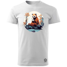 Magnolion Vörös panda teázik v2 férfi póló - 19 szín, S-3XL férfi póló