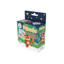 Magyar Gyártó 16 Darabos Színezős Puzzle 2 az 1-ben - Bagoly puzzle, kirakós