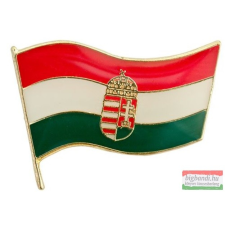  Magyar zászló címeres, 21 mm kitűző