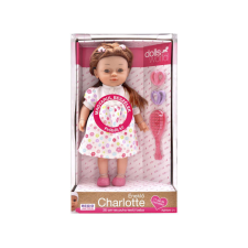  Magyarul beszélő Charlotte, virágos ruhában baba