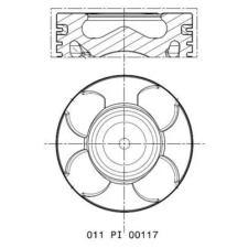 Mahle dugattyú 011 PI 00117 002 autóalkatrész