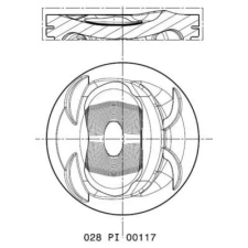 Mahle dugattyú 028 PI 00117 002 autóalkatrész