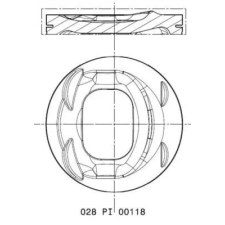 Mahle dugattyú 028 PI 00118 000 autóalkatrész
