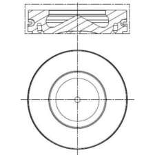 Mahle dugattyú MAHLE 081 PI 00100 000 autóalkatrész