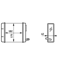 Mahle Hőcserélő, belső tér fűtés MAHLE AH 150 000S autóalkatrész