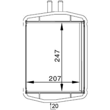 Mahle Hőcserélő, belső tér fűtés MAHLE AH 152 000S autóalkatrész