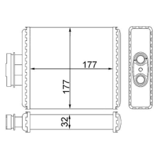 Mahle Hőcserélő, belső tér fűtés MAHLE AH 75 000S autóalkatrész