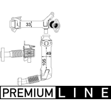 Mahle Hűtő, kipufogógáz-visszavezetés MAHLE CE 21 000P autóalkatrész