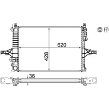 Mahle hűtő, motorhűtés CR 1546 000S autóalkatrész