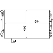 Mahle hűtő, motorhűtés CR 2054 001S autóalkatrész