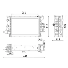 Mahle hűtő, motorhűtés CR 2634 000P autóalkatrész