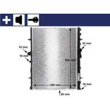 Mahle hűtő, motorhűtés CR 31 000S autóalkatrész
