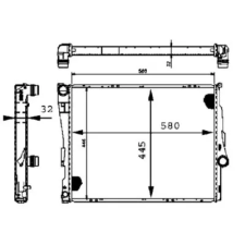 Mahle hűtő, motorhűtés CR 455 000S autóalkatrész