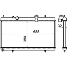 Mahle hűtő, motorhűtés CR 801 000S autóalkatrész