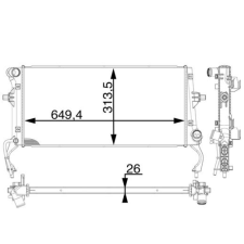 Mahle hűtő, motorhűtés MAHLE CR 1975 000P autóalkatrész