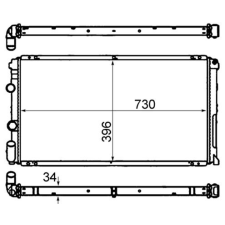 Mahle hűtő, motorhűtés MAHLE CR 204 000S autóalkatrész
