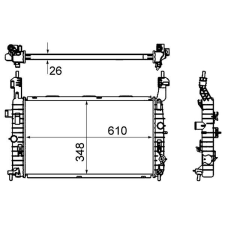 Mahle hűtő, motorhűtés MAHLE CR 833 000S autóalkatrész