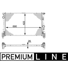 Mahle hűtő, motorhűtés MAHLE CR 931 000P autóalkatrész