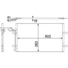 Mahle kondenzátor, klíma AC 410 001S autóalkatrész