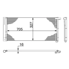 Mahle kondenzátor, klíma AC 425 000S autóalkatrész