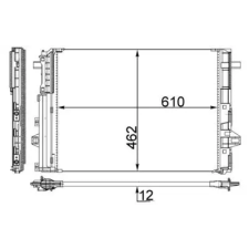 Mahle kondenzátor, klíma AC 446 000S autóalkatrész