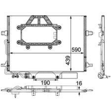 Mahle kondenzátor, klíma AC 453 000P autóalkatrész