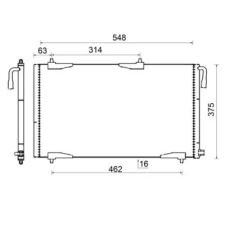 Mahle kondenzátor, klíma AC 501 000S autóalkatrész