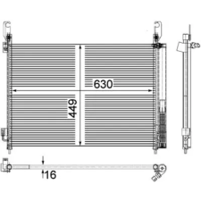 Mahle kondenzátor, klíma AC 588 000P autóalkatrész