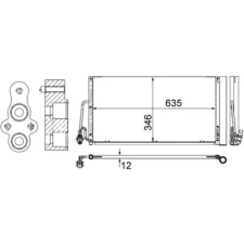 Mahle kondenzátor, klíma AC 590 000S autóalkatrész
