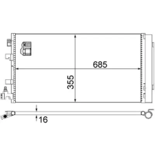 Mahle kondenzátor, klíma AC 630 000S autóalkatrész