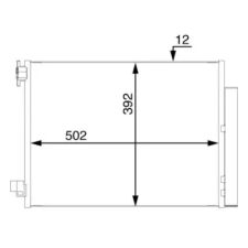 Mahle kondenzátor, klíma AC 73 000S autóalkatrész