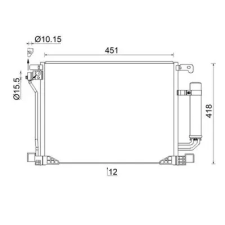 Mahle kondenzátor, klíma AC 953 000S autóalkatrész