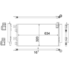 Mahle kondenzátor, klíma MAHLE AC 312 001S autóalkatrész