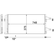 Mahle kondenzátor, klíma MAHLE AC 363 000S autóalkatrész