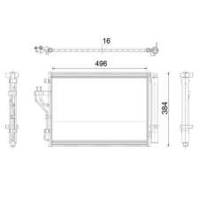 Mahle kondenzátor, klíma MAHLE AC 43 000P autóalkatrész