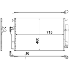 Mahle kondenzátor, klíma MAHLE AC 553 001S autóalkatrész