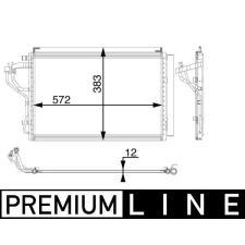 Mahle kondenzátor, klíma MAHLE AC 55 000P autóalkatrész