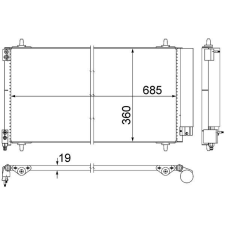 Mahle kondenzátor, klíma MAHLE AC 592 000S autóalkatrész