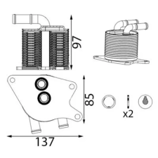 Mahle Olajhűtő, automata sebességváltó CLC 429 000S autóalkatrész