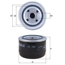 Mahle olajszűrő OC 102 autóalkatrész